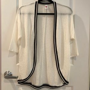 White/Black Flyaway Cardigan
